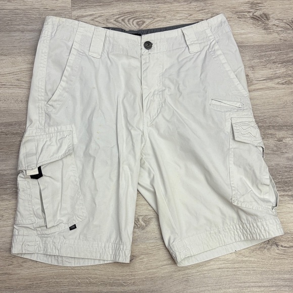 Fox Men's Light Beige 100% Cotton Men's Cargo Shorts Size 31 - See Last 2 Photos - Picture 1 of 13